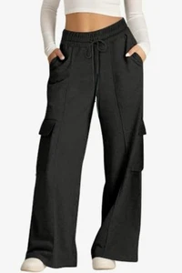 Pantalones cargo Rewash Pull On Utility Boardwalk negros rayón para mujer XS NUEVOS CON ETIQUETAS - Imagen 1 de 13