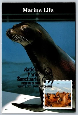 #5713m National Marine Sanctuaries Sea Lion, Rose Atoll FDC Maxi Card - Image 1 of 2