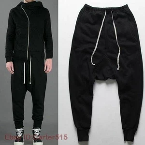 Pantalones deportivos para hombre holgados para correr entrepierna caída informales sueltos cómodos pantalones pantalones - Imagen 1 de 15