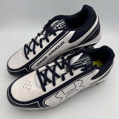 Under Armour Mens Size 10 Spine Predator Baseball Cleats Blue/White 1250083-141 - Image 1 of 4
