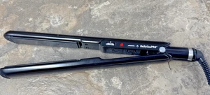 Babyliss Pro Porcelain Ceramic 1” Black Flat Iron Hair Straightener BP9557UC EUC - Picture 1 of 11