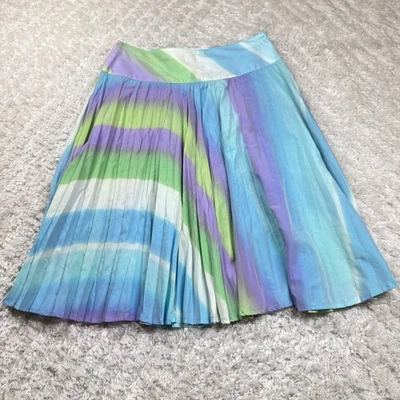 Falda Willi Smith Para Mujer 6 Faldas Pastel Plisada 100% Seda De Colección Funky Y2K Foto 1 de 4