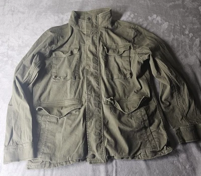 Lucky Brand Men's Army Green Zip Up Heavy Cotton Bomber Field Jacket Size L - Image 1 of 4