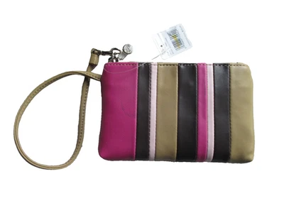 Liz Claiborne Small Wristlet Change Purse Multicolor 6.25"Hx 4.25"Wx 1"D Vintage - Image 1 of 4