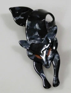 pa11/7 Lea Stein Paris Art Déco Brosche Galalith Fuchs - Imagen 1 de 4