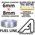 6mm Id Clear Petrol Oil Fuel Pipe Hose Line. -* 1 Metre Length 1/4"