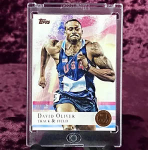 David Oliver 2012 Topps Olympic BRONCE Parallel RC #21 como nuevo EE. UU. Track Legends SP - Imagen 1 de 2
