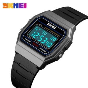 Impermeable EL Light Date Quartz Mens Boy Reloj de acero inoxidable Reloj de pulsera casual - Imagen 1 de 14
