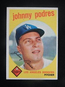 1959 Topps Baseball Card #495 Johnny Podres (NM)