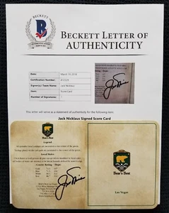 JACK NICKLAUS Signed Autographed Score Card Bear's Best. BECKETT - Picture 1 of 5