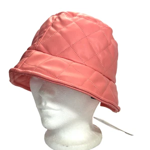 Aqua Bloomingdale’s Bucket Hat Quilted Pink Exclusive Adult One Size New - Picture 1 of 12