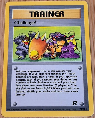 Challenge ! # 74/82 Uncommon Team Rocket 2000 Pokemon Englisch Mint Vintage - Bild 1 von 2