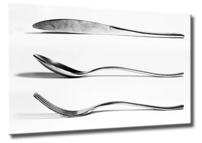 Leinwand Bild Besteck Messer Gabel Löffel Kochen Lounge - Bild 1 von 4