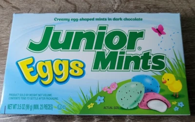 Пасхальные яйца Junior Mints упаковка 3,5 унции совершенно новые-ДОСТАВКА N 24 ЧАСА - Изображение 1 из 4