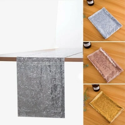 Lustrini Tavolo Runner Brillantini Cover Panno Tappetino Scintillante Matrimonio - Immagine 1 di 4