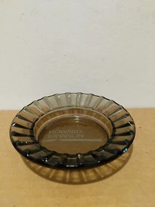 Vintage Ashtray Howard Johnson Smoky Glass 4.5" Round  - Picture 1 of 2