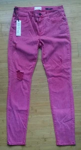 Parker Smith Ava Skinny Jeans, Baumwollmischung, Bardot Rot, 25 Neu mit Etikett - Bild 1 von 7