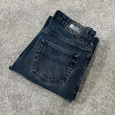 Pantalones de mezclilla rectos clásicos vintage Structure para hombre 30x32 azul informales con cremallera Foto 1 de 4