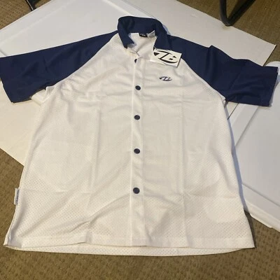 Camiseta deportiva de ciclismo Ride7B retro con botones blanca azul nueva para hombre grande Grateful Dead Foto 1 de 4