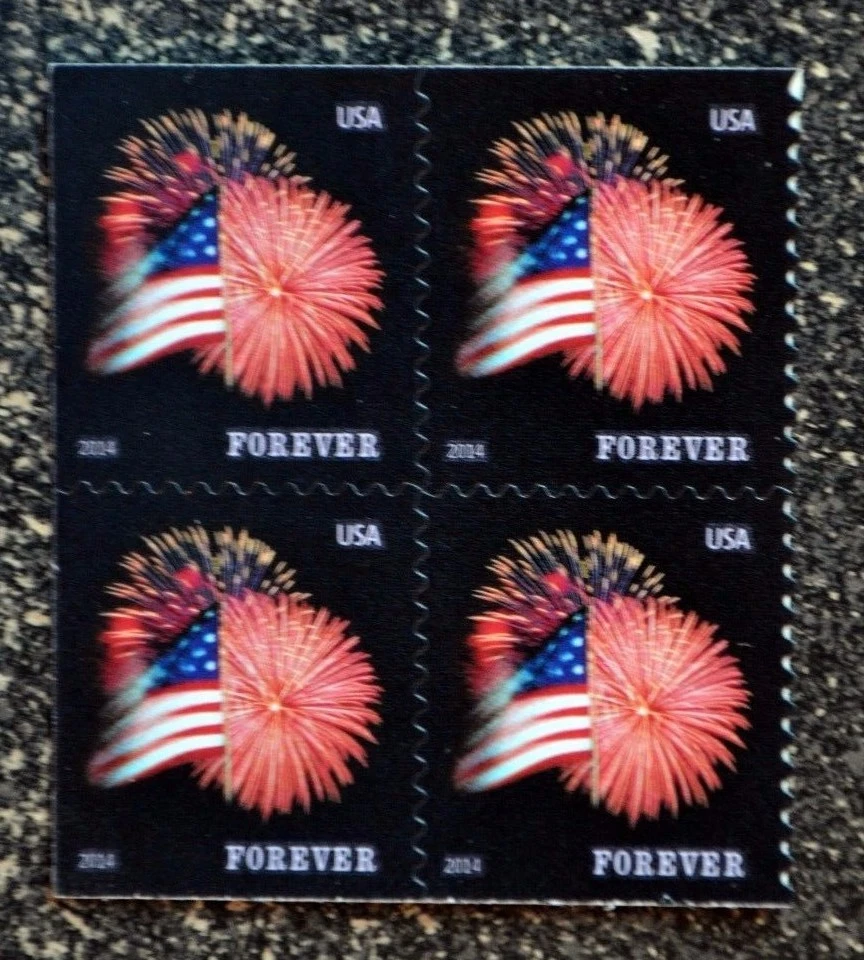 2014USA #4870 Forever - The Star Spangled Banner - Booklet (SSP) Block 4 Mint NH - Image 1 of 1