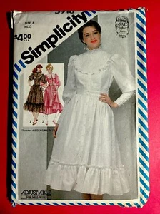 Vintage Gunne Sax Misses Prarie Dress 8 Simplicity 5918 Sewing Pattern UNCUT - Picture 1 of 2