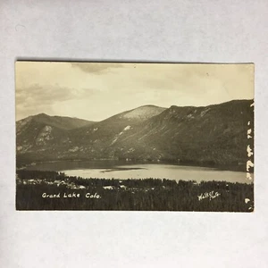 Foto real de caminante postal de Grand Lake Colorado RPPC - Imagen 1 de 2