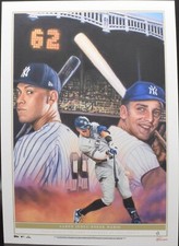 2022 Topps Game Within The Game 10x14 Art Print #15 Aaron Judge/Roger Maris 1/1
