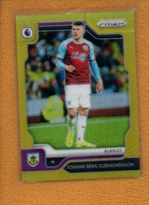 Johann Berg Gudmundsson 2019-20 Panini Prizm Premier League Gold Prizm #249 /10 - Image 1 of 2