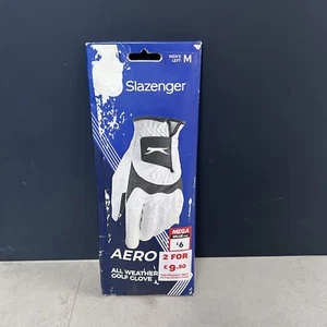 Slazenger Aero White All Weather Golf Glove Mens Left Hand Size Medium New - Picture 1 of 6