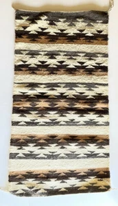 ANTIQUE Navajo Rug Native American Indian Weaving VTG Striped Pattern 58x31" - Picture 1 of 4