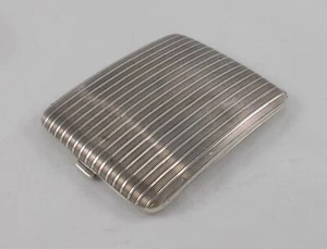 RAR Gran Pitillera Art Decó Bauhaus Con Decoración De 800er Plata - Imagen 1 de 23