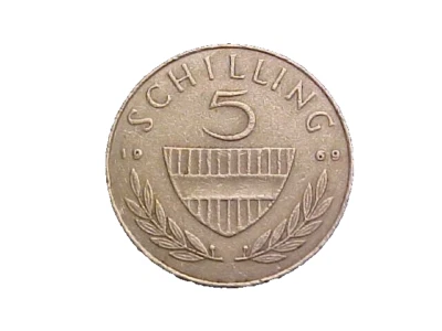 1969 Austria 5 Schilling KM# 2889a - Very Nice Circ Collector Coin!-c4688xux - Image 1 of 2
