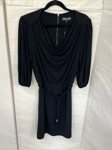 Ossie Clark Black Evening Casual Dress 10 NEW - Picture 1 of 13
