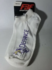 Defiance College Socks Men Size Medium 5-10 NO SHOW SOCKS  - Picture 1 of 2