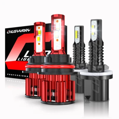 For Mercury Cougar XR-7 Sedan 1991-1997 LED Headlight Fog Light Bulbs Pure White - Image 1 of 4