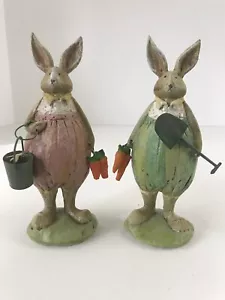 Estatuillas de mesa de conejo de primavera decoración conejo de Pascua conejos de jardinería - Imagen 1 de 12