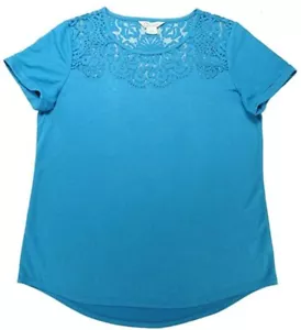 Wonder Limited Women's Amara Burnout Tee in Peacock Blue - Small - NWT $39 - Picture 1 of 2