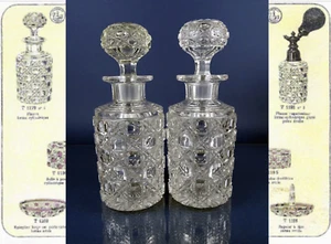 2x BACCARAT jarra de cristal, jarra, corte de diamante, Francia alrededor de 1900 - Imagen 1 de 12