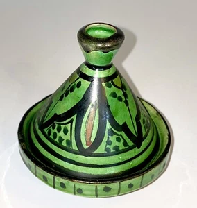 Mini Tagine Moroccan Spice Holder Terracotta Pottery Ceramic Hand Painted 4” - Picture 1 of 14
