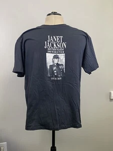 Vintage 1990 Janet Jackson Rhythm Nation World Tour Local Crew T Shirt Hanes XL - Picture 1 of 6