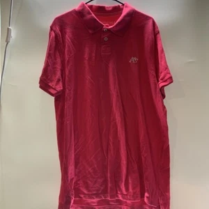 Aeropostale Mens Golf Polo Shirt Pink Short Sleeve Logo 100% Cotton XXL - Picture 1 of 6