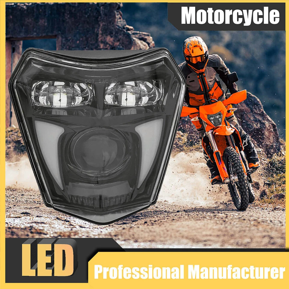 Faro LED para KTM 2014-2022 350 EXC-F/2019-2021 690 SMC R con DRL, haz alto-bajo Foto 1 de 4