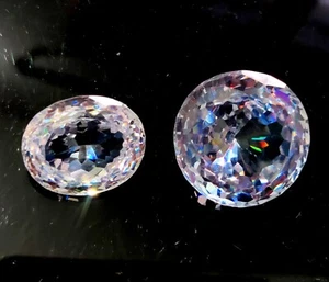 NATURAL WHITE DIAMOND CUT ZIRCON GEMSTONE FACETED FOR JEWELRY MAKING SIZE STONE - Imagen 1 de 6