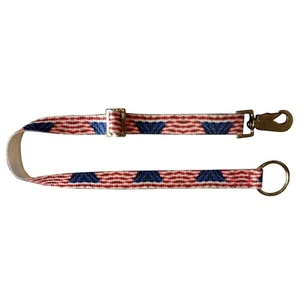 BANDERA AMERICANA Patriótica Ganado COLGADOR DE CUBOS Plano Nylon 30" x 1" Ajustable - Imagen 1 de 1