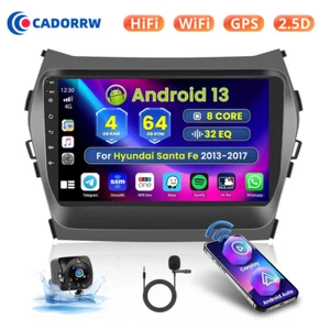 Radio estéreo GPS para coche Android 13 CarPlay 64 GB para Hyundai Santa Fe IX45 2013-2017 - Imagen 1 de 8
