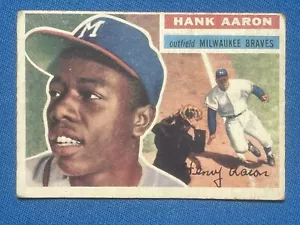 1956 Topps #31 Hank Aaron Milwaukee Braves - HOF - AUTENTICO - BEI COLORI - Foto 1 di 12
