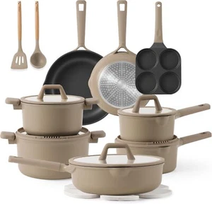 19pcs Nonstick Cookware Set, Pots and Pans Non Stick Cooking Capacity Granite - Picture 1 of 6