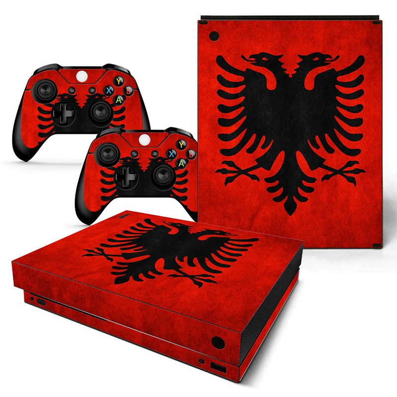Xbox One X Skin Design Foils Sticker Screen Protector Set - Albania Motif - Image 1 of 1