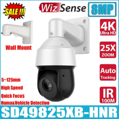 SD49825XB-HNR 8MP 4K 25x ZOOM Starlight IR 100m 360° Auto-track PTZ IP Camera - Image 1 of 4