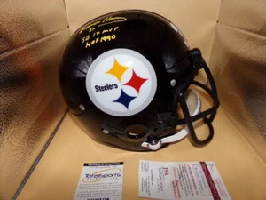 FRANCO HARRIS SIGNED CUSTOM PITTSBURGH STEELERS "TK" HELMET HOF90 RARE! #2 RIP! - Picture 1 of 5